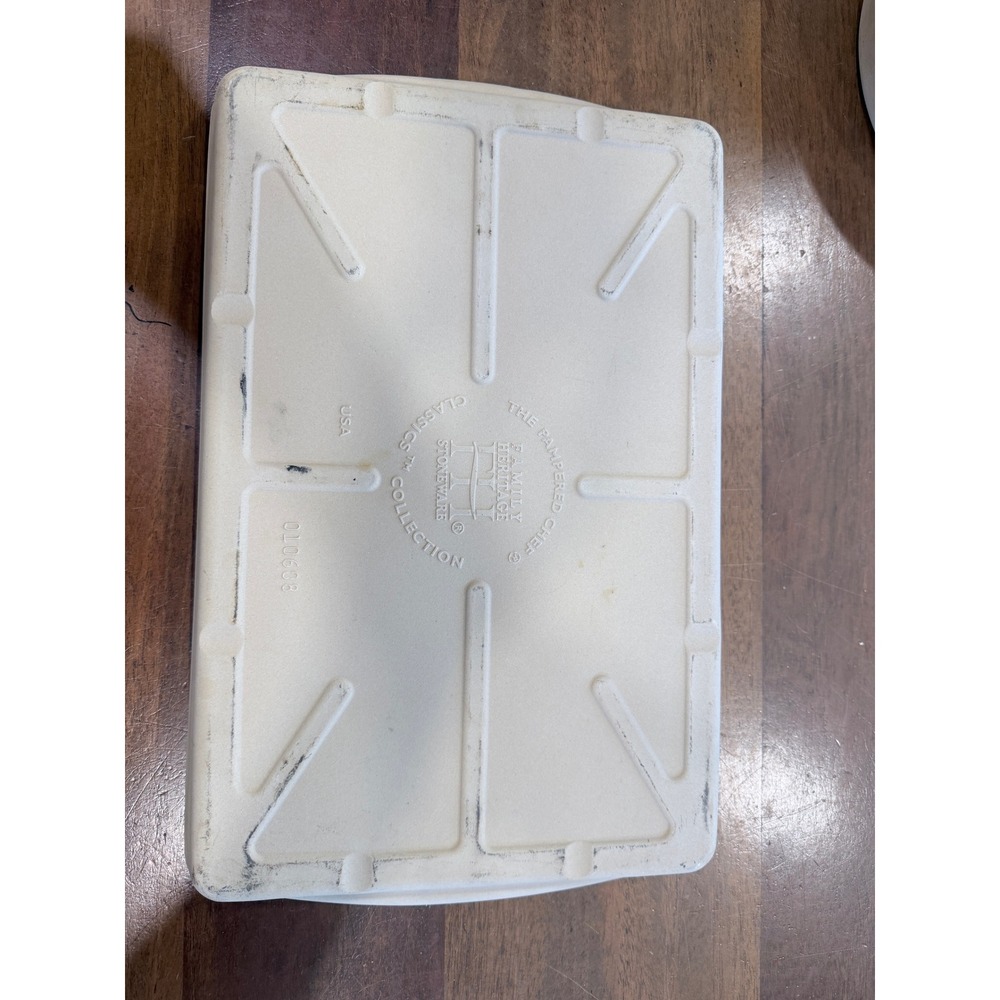 Pampered Chef Fmly Hertg Stoneware Lg Bar Pan  14.75"x10.5" USA 010608